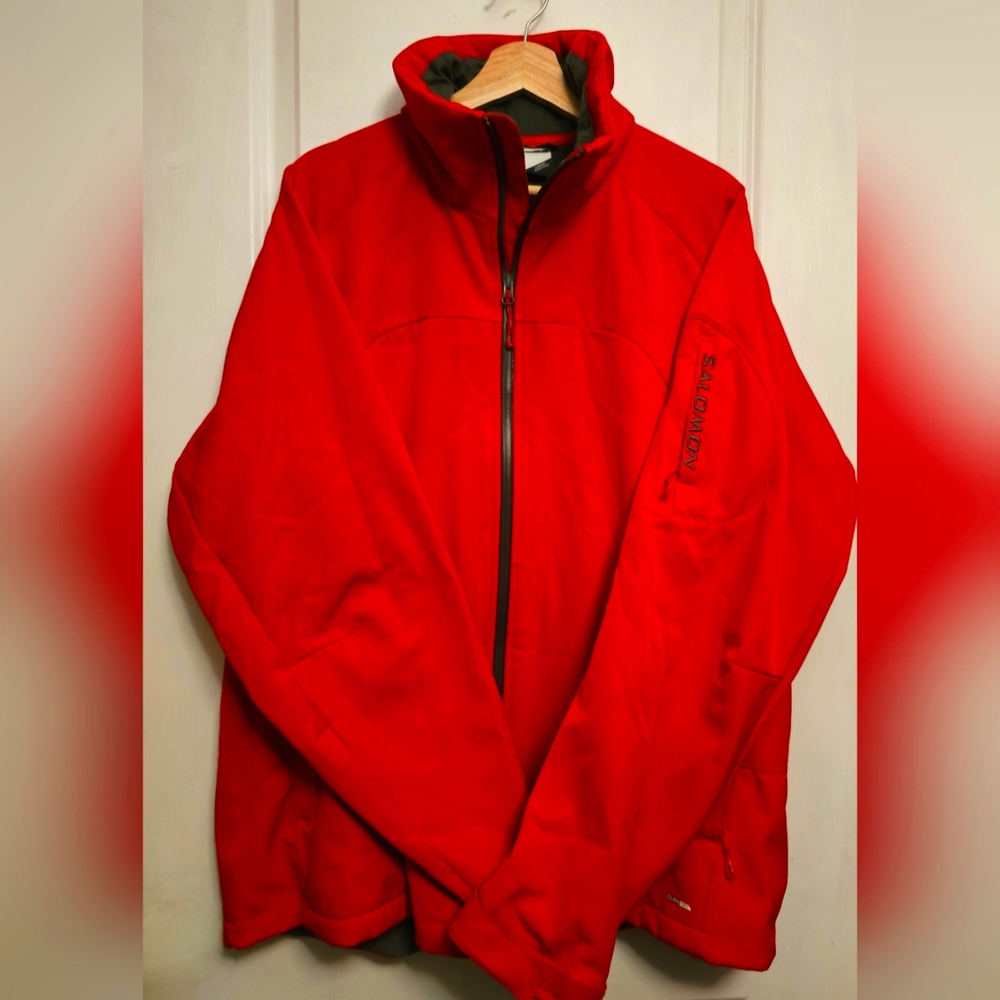 Salomon Ski Jacket Mens XL Red Clima Pro